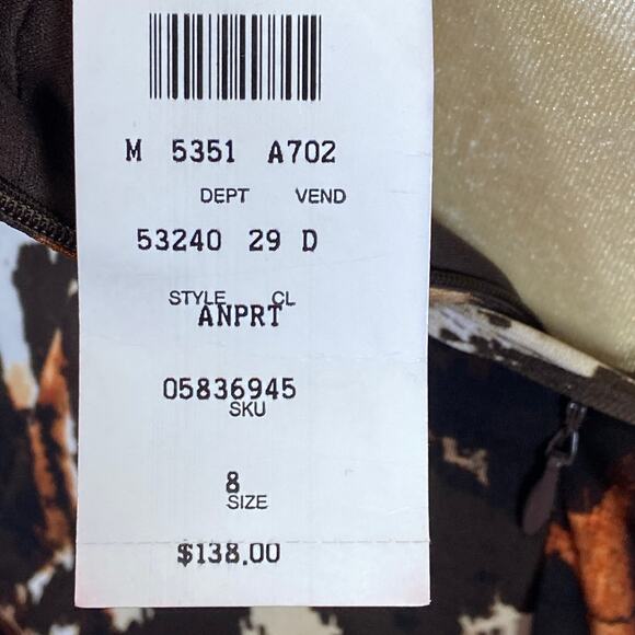 Cache Dress Body Con Animal Print Dress Belted Size 8 New With Tag - Picture 10 of 10